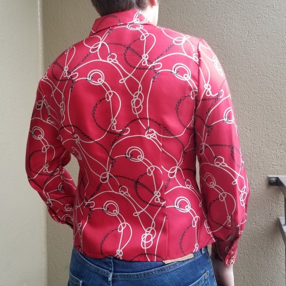 Vintage Silk Button-Up Shirt by Jones & Co. - Picture 3 of 4